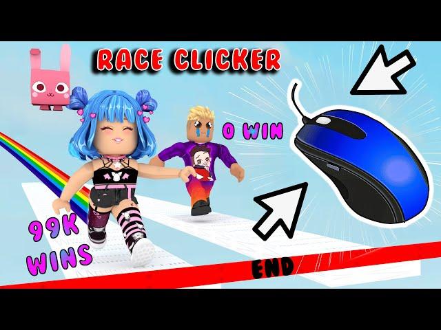 HIZLANMAK İÇİN MOUSE 'A TIKLA ! 1M ROBUXLUK PETLERLE HIZLANDIM ! | ROBLOX Race Clicker !