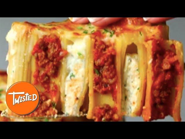 How To Make A Lasagna Stuffed Rigatoni Pie | Twisted