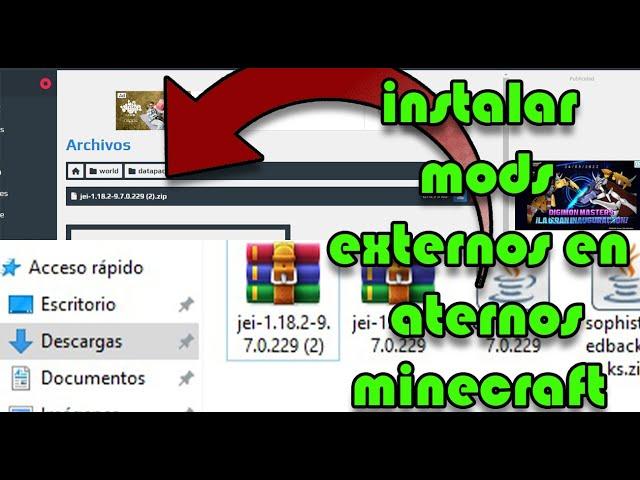 Instalar Mods Externos O De Otras Páginas En Un Servidor De  Aternos Minecraft