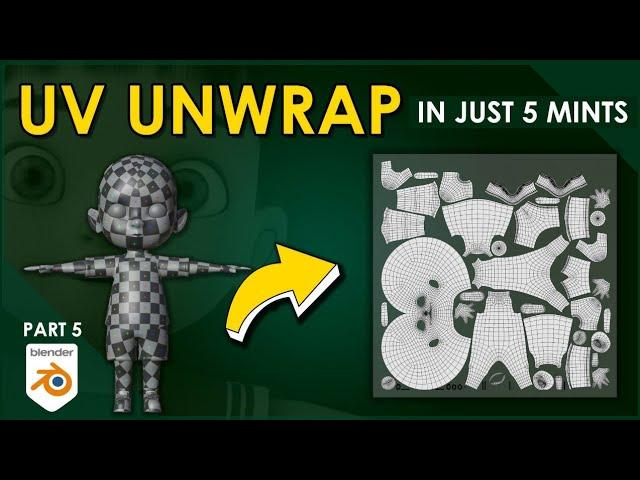 How to Unwrap your Character in Blender | UV in 5 min | UV Mapping | CCM Course Level 2 part 5