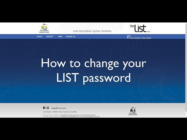 How to change your LIST password.