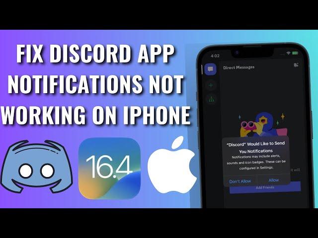 How To Fix Discord Notifications Not Working On iPhone