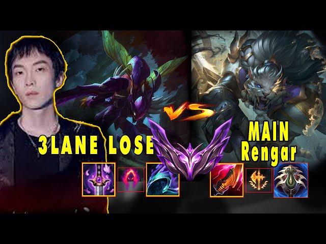 Sally use Kha'Zix JG against Main Rengar so Stress when 3lane lose