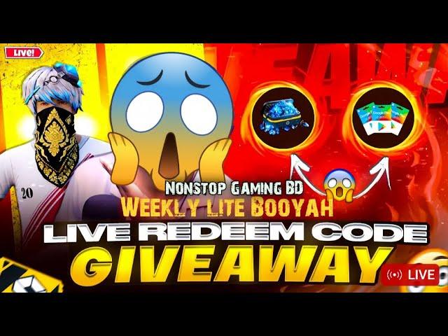 24 Hour Live Daimond Giveway |Cs rank push| Weekly Lite | Booyah Challange#tebgaming #azimgamilive