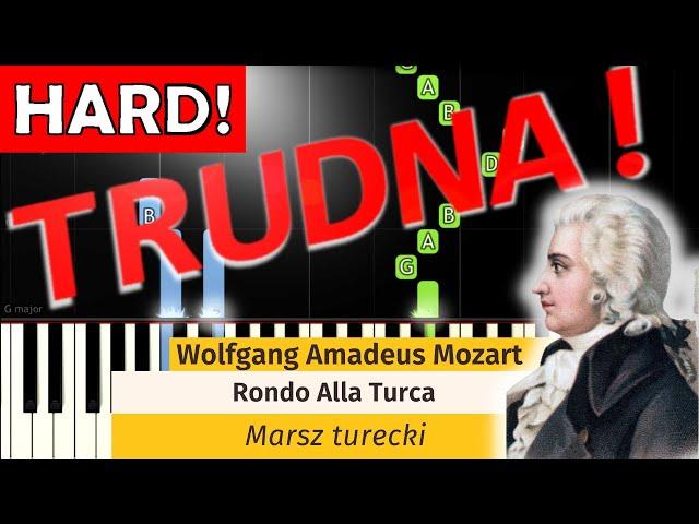  Marsz Turecki (Rondo Alla Turca, W. A. Mozart) - Piano Tutorial (TRUDNA! wersja)  NUTY W OPISIE 