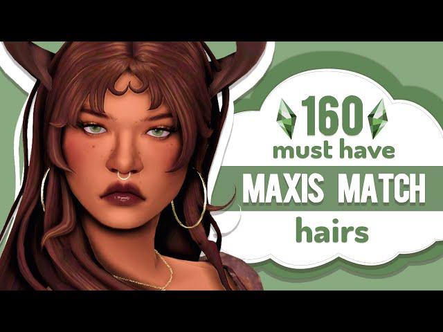 160 must have maxis match hairs  + links  | sims 4 cc showcase