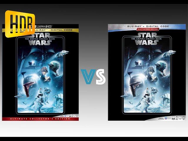 ▶ Comparison of Star Wars: Episode V - The Empire Strikes Back 4K (4K DI) HDR10 vs Regular Version