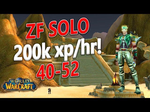 WoW Classic - IMPROVED Paladin Solo ZF Strategy! 40-52! 200k xp/hr!