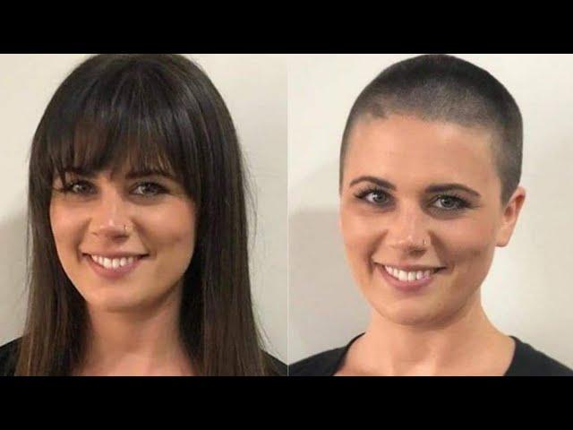 Nice New Half Head Shaved Nape Bob Haircuts and Full Head Shaved Nape Bob Haircuts 2024#buzzcut#bald