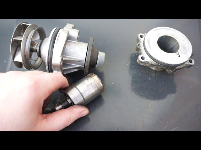 Inside (cutaway) look at BMW M50 water pump failure modes