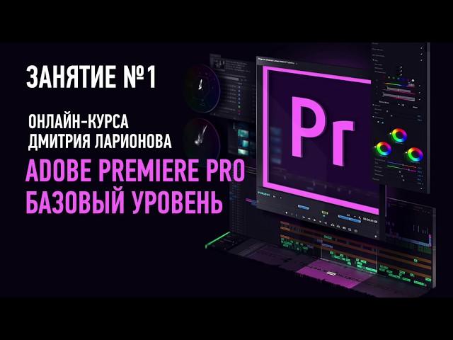 Adobe Premiere Pro: Базовый уровень. Занятие №1. Дмитрий Ларионов