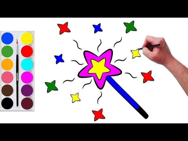 Draw a magic wand | Рисуем волшебную палочку | Sexirli tayoqcha chizish