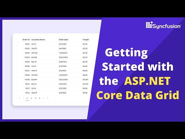 Getting Started with the ASP.NET Core Grid Control