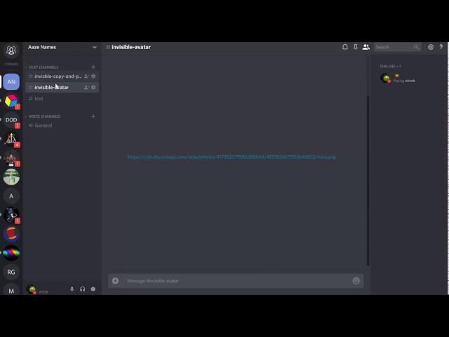 how to get invisible avatar and user DISCORD