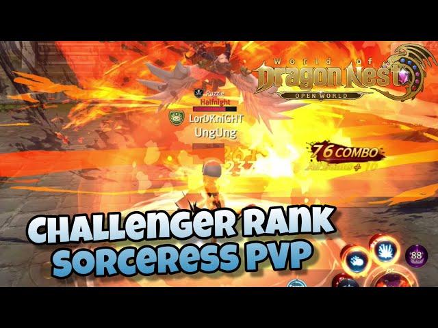 [World of Dragon Nest] Challenger Sorceress 1-1 PVP Gameplay