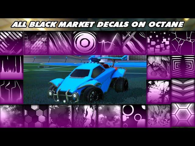 All Black Market Decals On Octane 2023 - Rocket League Showcase