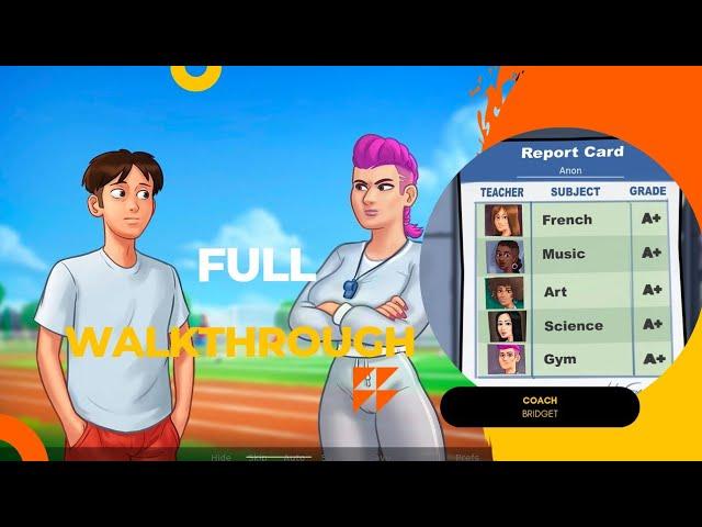 all about coach bridget: walkthrough Summertime saga fully updated