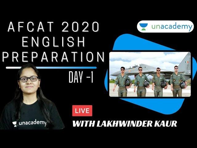 AFCAT 2020 English Preparation |  AFCAT 2020 | AFCAT 2020 Preparation | English by Lakhwinder Kaur