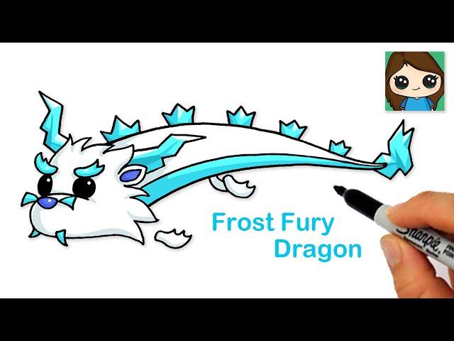 How to Draw the Frost Fury Dragon ️ Roblox Adopt Me Pet