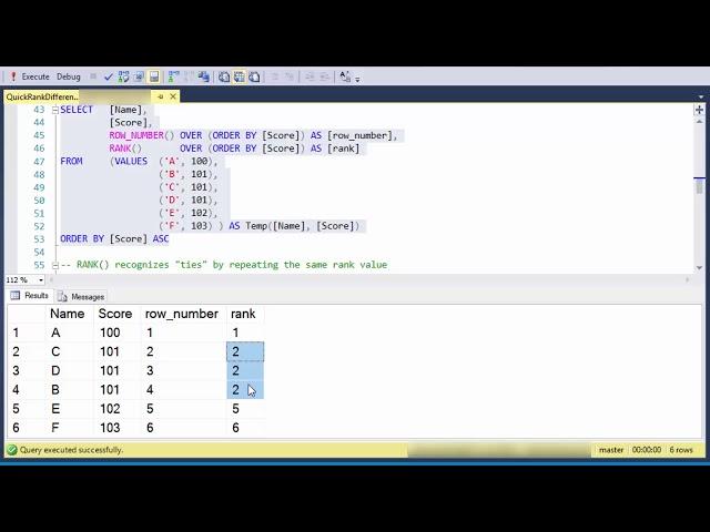 Quick! What's the difference between RANK, DENSE_RANK, and ROW_NUMBER?