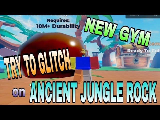 GLITCHING ON NEW GYM 10m ROCK, ANCIENT JUNGLE ROCK Muscle Legends - Roblox