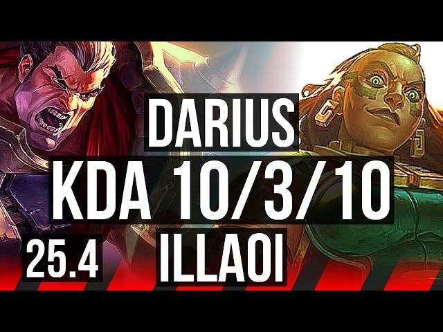 DARIUS vs ILLAOI (TOP) | 10/3/10, 500+ games | EUW Master | 25.4