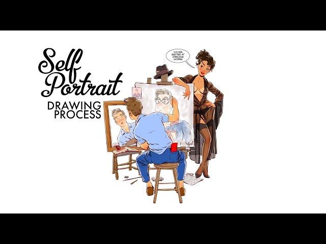 Self Portrait Drawing Process