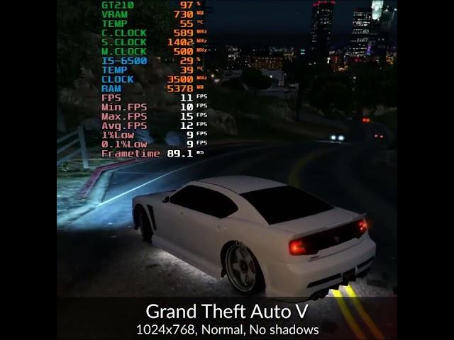 GTA 5 on GT 210 1 GB #shorts #gta5 #nvidia