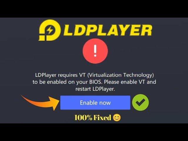 LDPlayer requires VT (Virtualization Technology) to be enabled on your BIOS| LDPlayer Virtualization