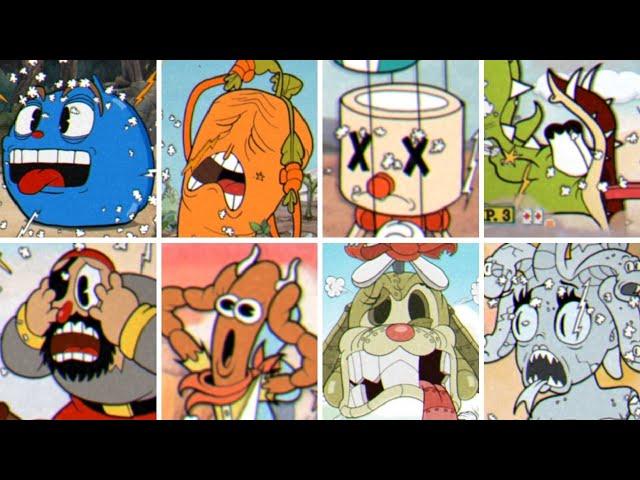 Cuphead - All Simple Boss Knockouts (DLC Included)