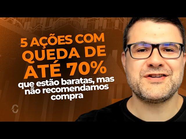 5 AÇÕES COM QUEDA DE ATÉ -70%, QUE ESTÃO "BARATAS" | PMAM3, HAPV3, PTBL3, SEQL3, HBOR3