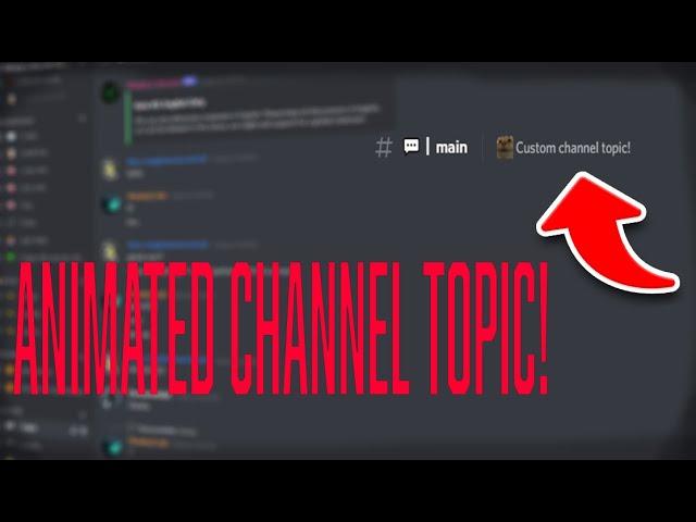 How to put CUSTOM and ANIMATED emojis in a channel topic on Discord! *2021*