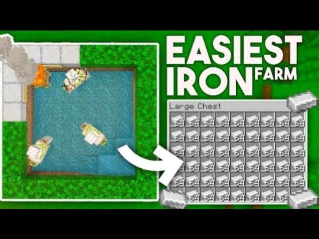 Minecraft EASY Iron Farm in Bedrock 1.21 (MCPE/Xbox/PS4/Nintendo Switch/Windows10