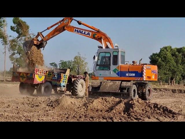 Mud Excavation | Excavator Performance | Trali Tractor | Massey Ferguson