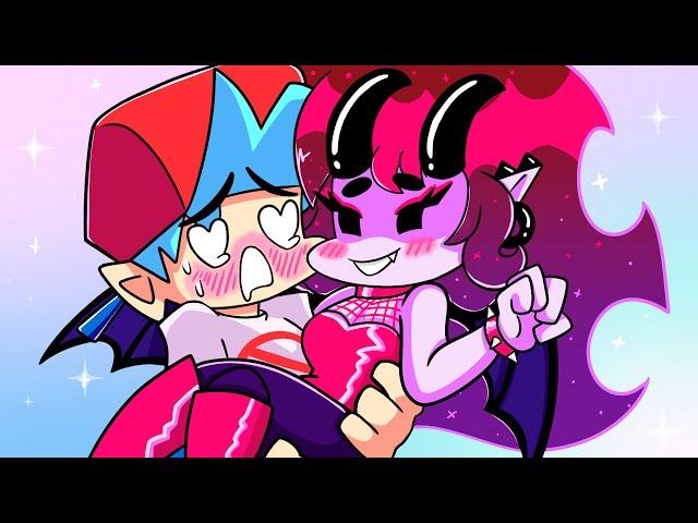 ORIGIN of DEMON GIRLFRIEND! Friday Night Funkin' Logic | Cartoon Animation