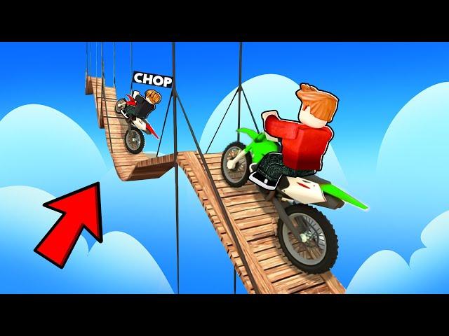 ROBLOX CHOP AND FROSTY PLAY STUNT BIKE RACE SIMULATOR