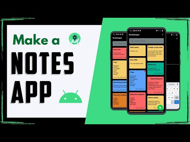 Make a Notes App in Android Studio | Room Database | Full Tutorial