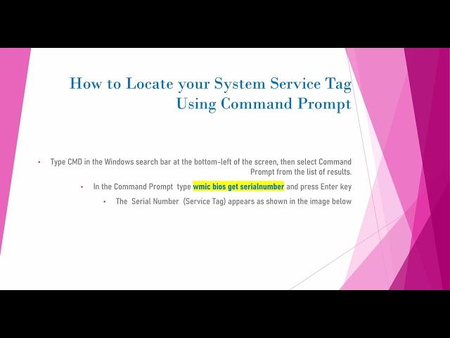 How to Locate your System Serial number Using Command Prompt