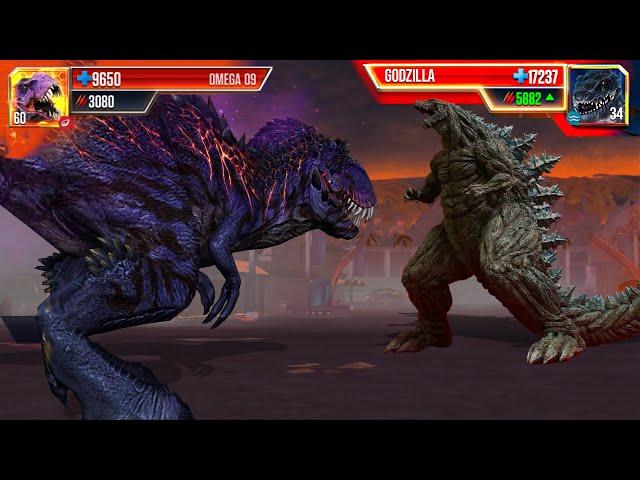 OMEGA 09 vs GODZILLA EVENT in JURASSIC WORLD THE GAME? (ゴジラ)