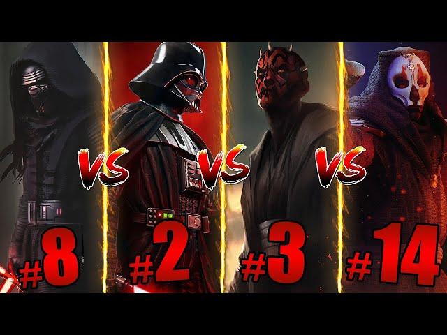 Who's the Most Powerful Sith Lord in Star Wars? | Ranking Every Sith From Weakest to Strongest