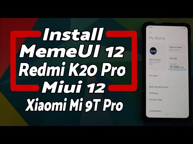 Redmi K20 Pro | MortalOS | Xiaomi Mi 9T Pro | MIUI 12 Custom Rom