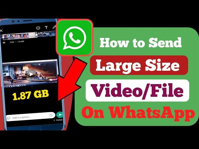 How to Send Large Video On WhatsApp 2022 | Send Any Large size Video/ File on Whatsapp