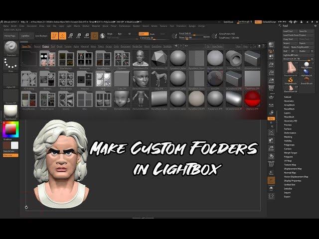 Zbrush Snacks 1# - Make Custom Folders In Lightbox