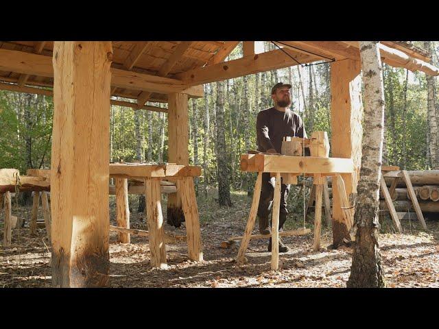 wilderness make pole lathe to my hewn workshop