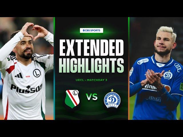 Legia Warszawa vs. Dinamo Minsk: Extended Highlights | UECL League Phase MD 3 | CBS Sports Golazo