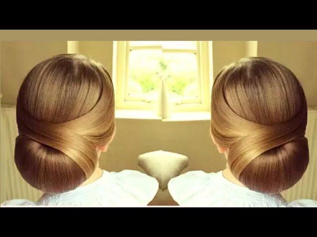 The Most Elegant hairstyle. Chignon hairstyle.