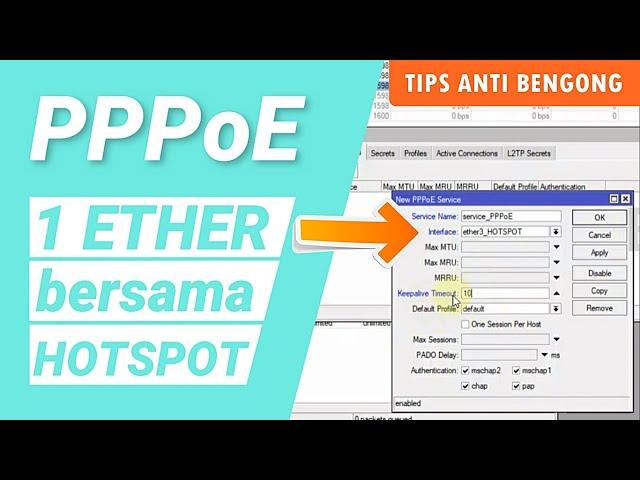 Full Setting PPPoE Di Dalam Satu Interface Hotspot yang Sama