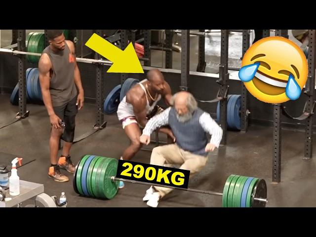 OLD MAN Shocks Everyone In The GYM!!