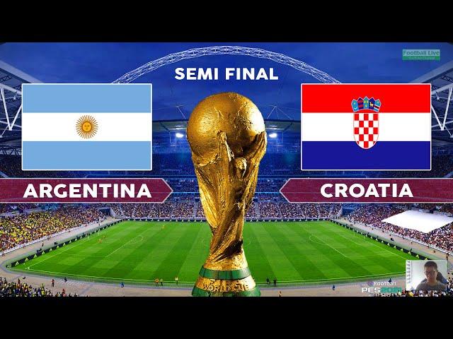 ARGENTINA vs CROATIA | FIFA World Cup Qatar 2022 Semi Final | Messi vs Modric | PES 2021 Gameplay PC