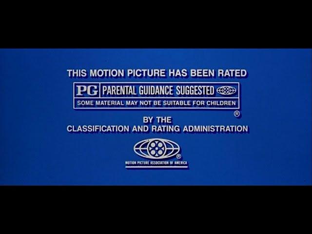 Imagine Entertainment/MPAA Rating Card (PG, 1995)